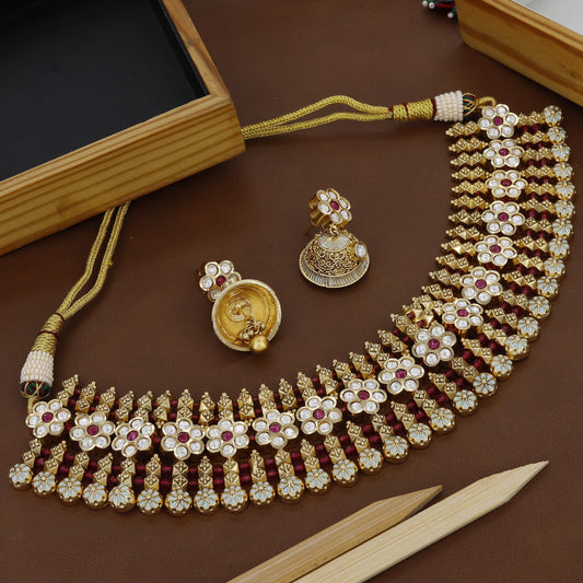 Full Neck Wear Antique Choker Set