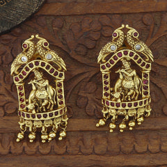 Antique God Krishna Temple Wear Pendent Butti