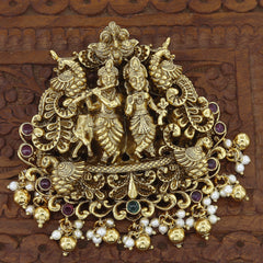 Antique Temple Wear Radha Krishna Pendent Butti