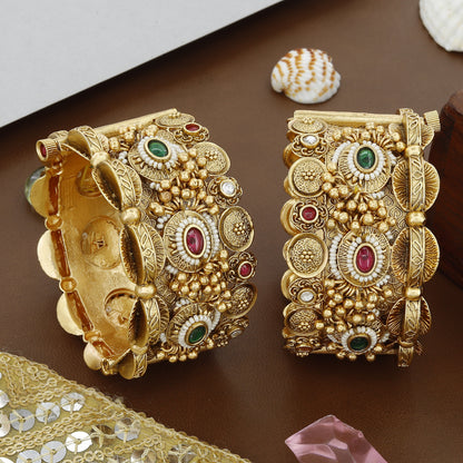 Oval Cut Antique Broad Kundan Patla