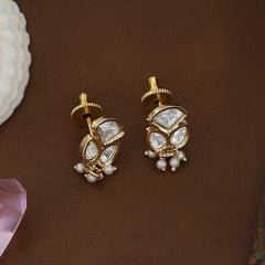 polki Kundan Necklace Set With Earrings For Women