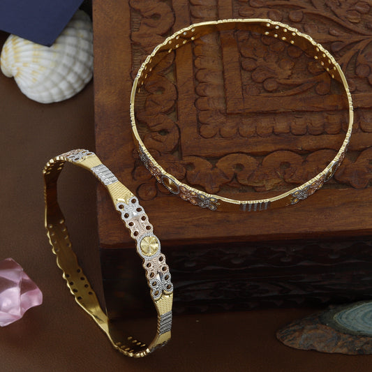 New Real Gold Tone Design Bangles