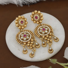 Antique occasion Wear Kundan Long Necklace