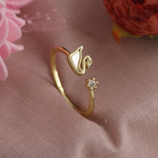 Swan Design Gifting Finger Ring