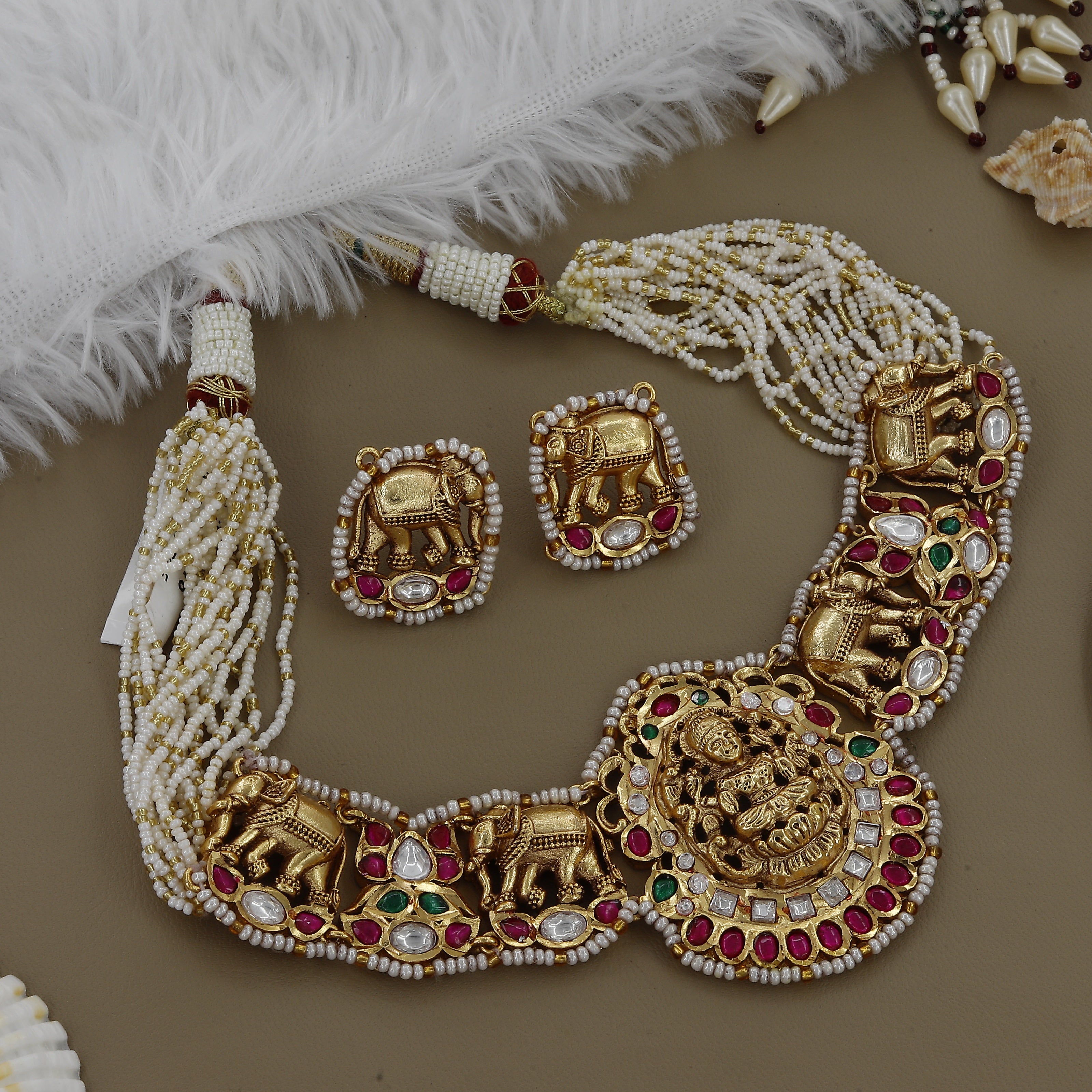 Elephant Design Wedding Wear Choker Set