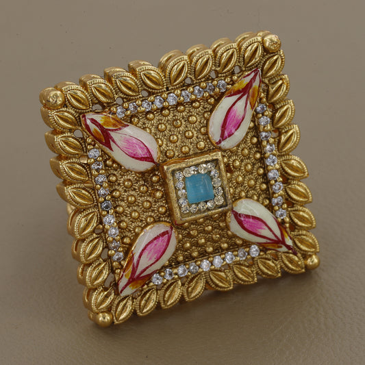 Square Design Antique Freesize Fingerring